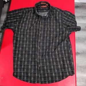 Point Zero short sleeve button up shirt men's size L